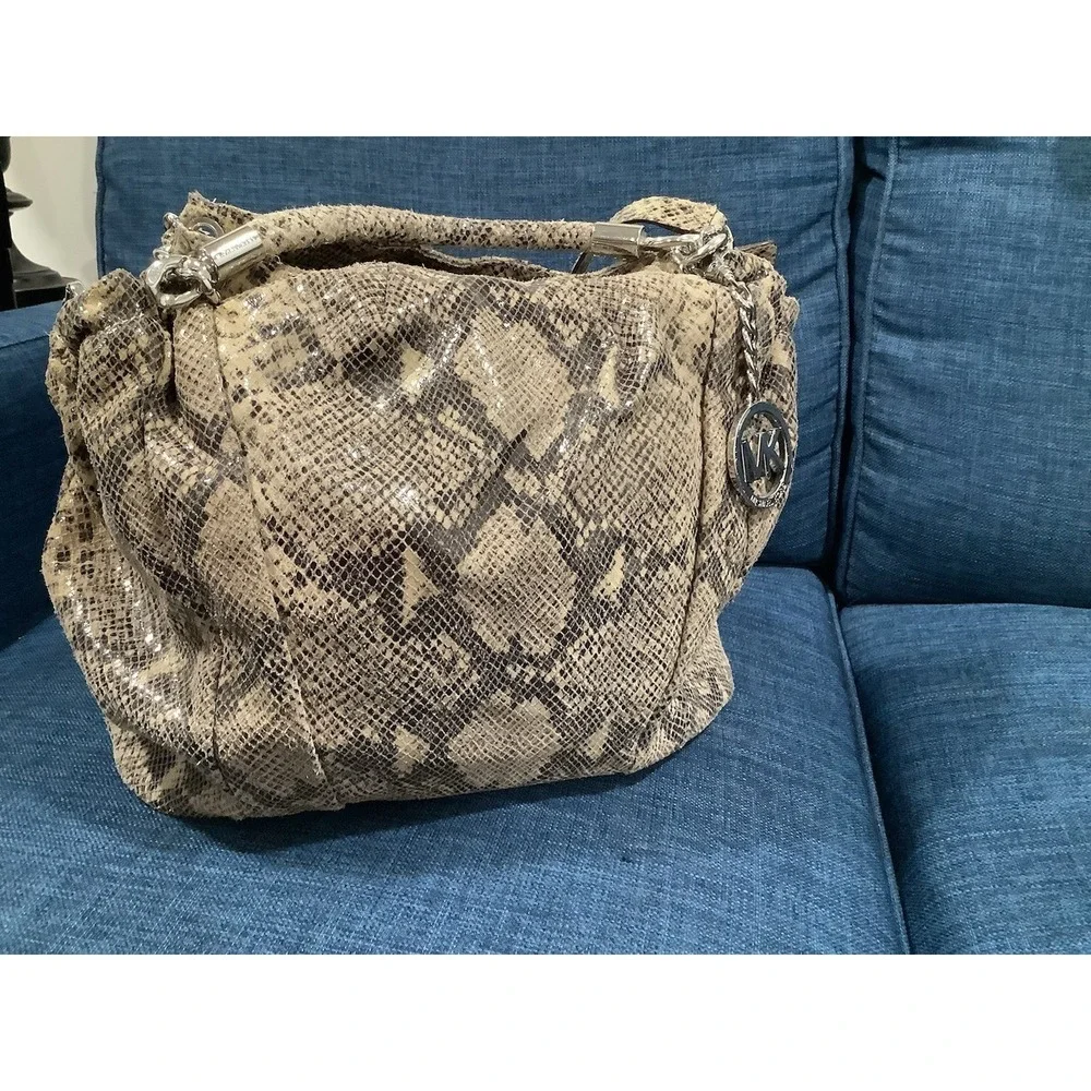 Michael Kors Snake Pattern Hobo